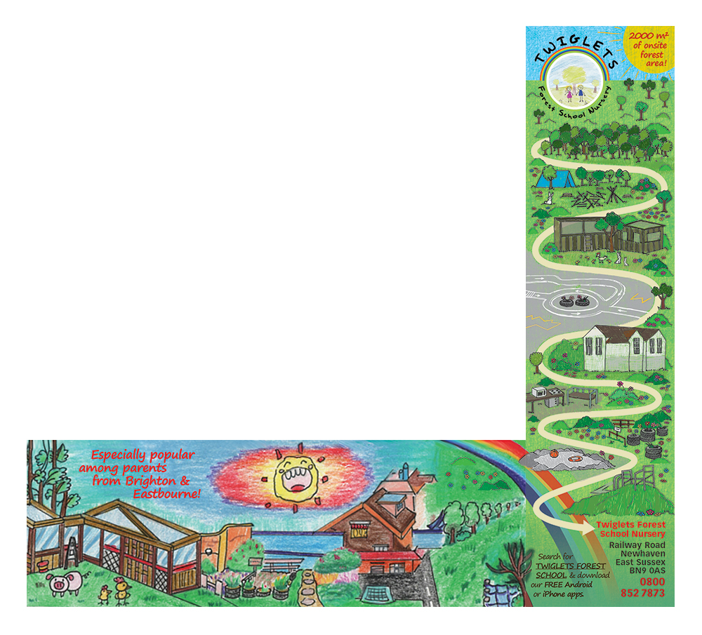Brochure Design by Karen Gameiro for Twiglets Forest School Nursery | Design: #11875340