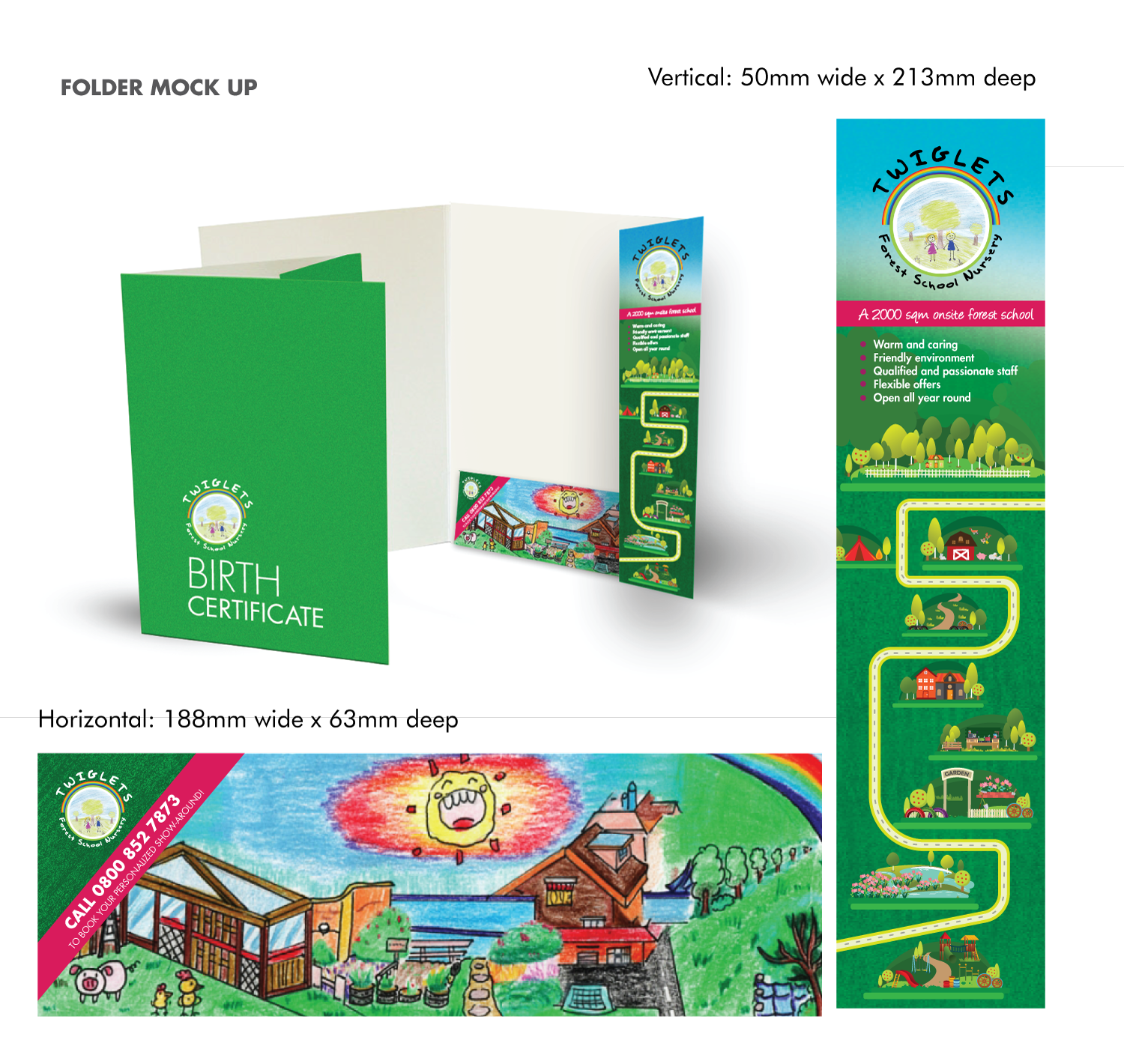 Brochure Design by O'ra for Twiglets Forest School Nursery | Design #11846770