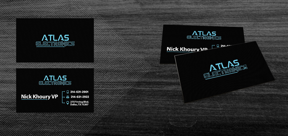 Business Card Design by rojas for Atlas Electronics, Inc  | Design #11785758