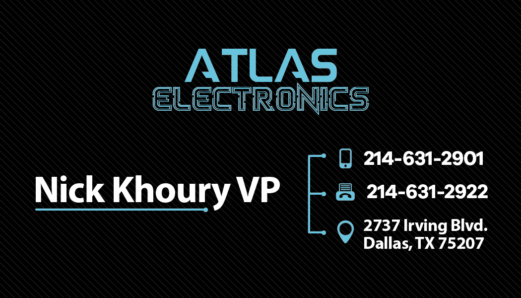 Business Card Design by rojas for Atlas Electronics, Inc  | Design #11785832