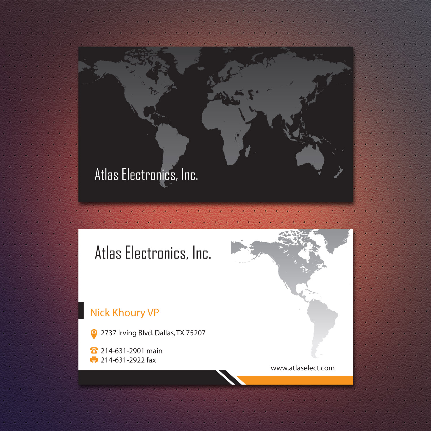 Business Card Design by Dezero for Atlas Electronics, Inc  | Design #11761073