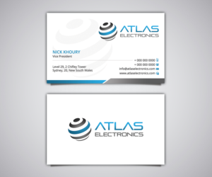 Business Card Design by Stylez Designz for Atlas Electronics, Inc  | Design: #11796854