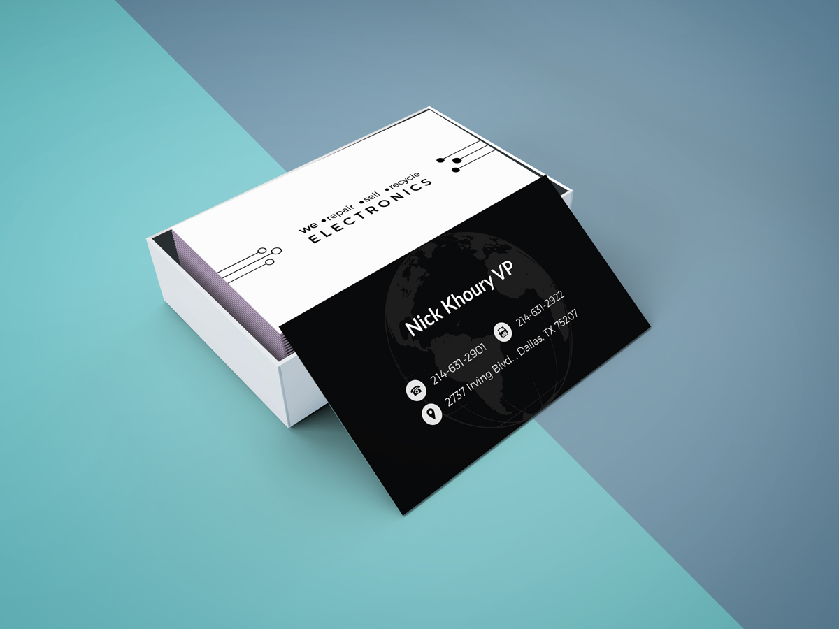 Business Card Design by JK18 for Atlas Electronics, Inc  | Design #11780615