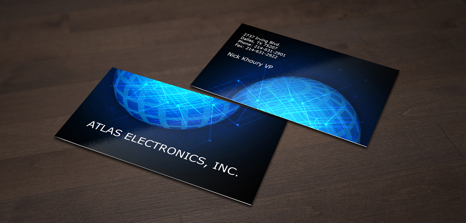 Business Card Design by ejcx for Atlas Electronics, Inc  | Design #11760695