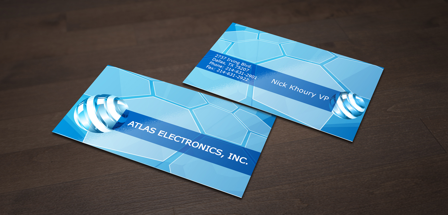 Business Card Design by ejcx for Atlas Electronics, Inc  | Design #11760696