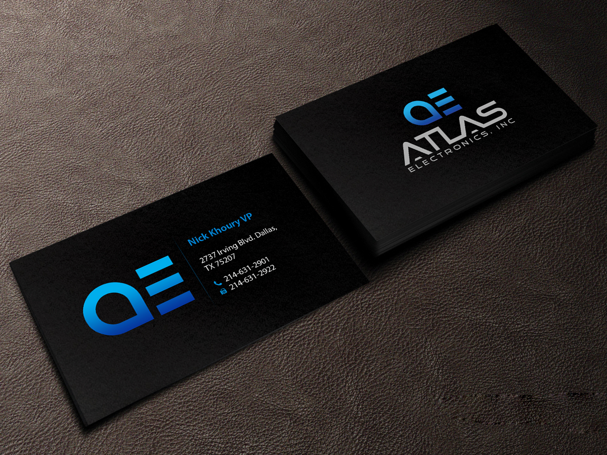 Business Card Design by Creations Box 2015 for Atlas Electronics, Inc  | Design #11772644