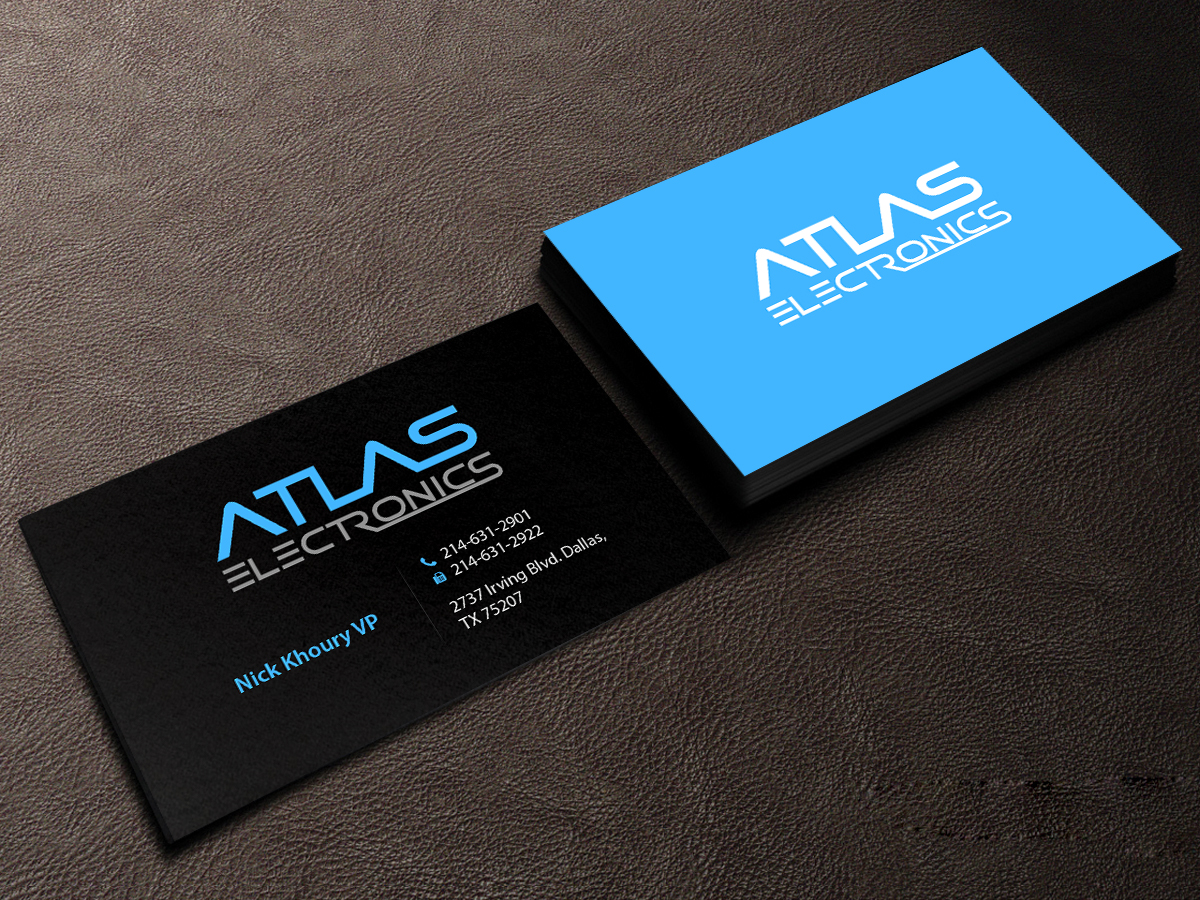 Business Card Design by Creations Box 2015 for Atlas Electronics, Inc  | Design #11772647