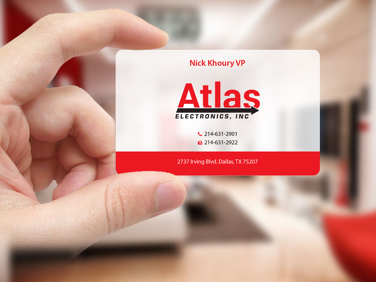 Business Card Design by Creations Box 2015 for Atlas Electronics, Inc  | Design #11772660