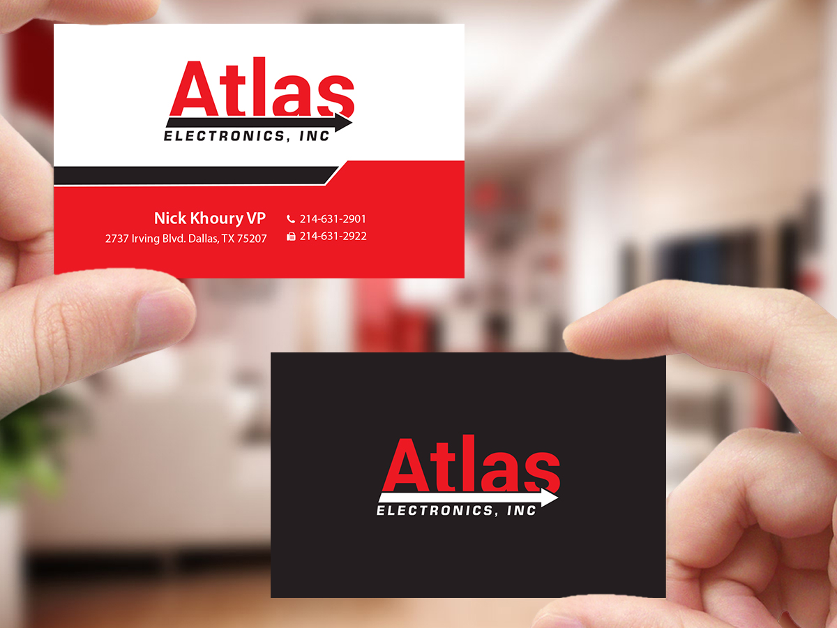 Design de Carte de Visite par Creations Box 2015 pour Atlas Electronics, Inc  | Design #11772661