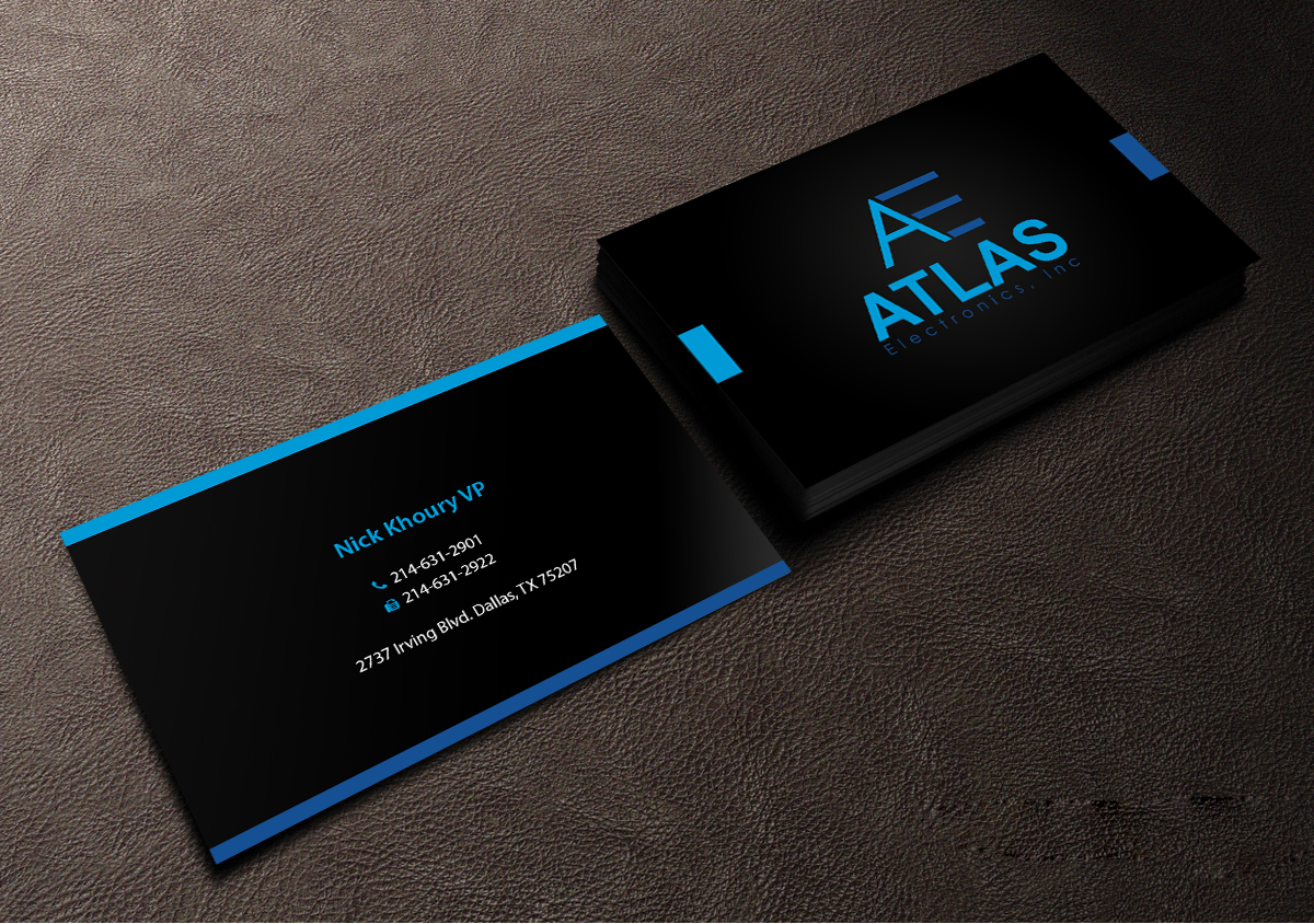 Business Card Design by Creations Box 2015 for Atlas Electronics, Inc  | Design #11772668