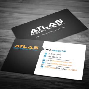 Business Card Design by Ni Oeuvre for Atlas Electronics, Inc  | Design: #11772741