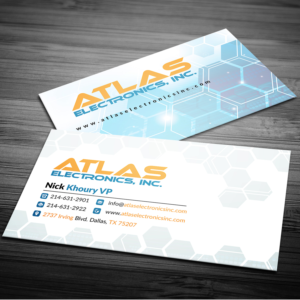 Business Card Design by Ni Oeuvre for Atlas Electronics, Inc  | Design: #11772744