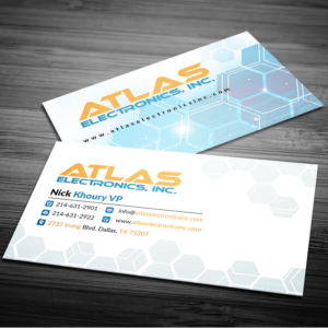 Business Card Design by Ni Oeuvre for Atlas Electronics, Inc  | Design: #11772747