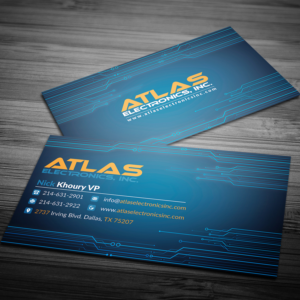 Business Card Design by Ni Oeuvre for Atlas Electronics, Inc  | Design: #11782728