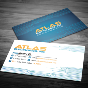 Business Card Design by Ni Oeuvre for Atlas Electronics, Inc  | Design: #11785262