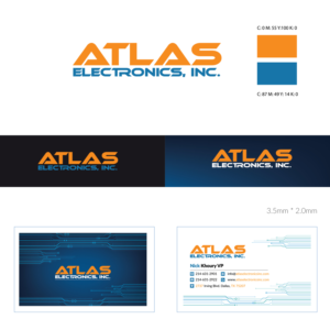 Business Card Design by Ni Oeuvre for Atlas Electronics, Inc  | Design #11807135