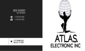 Business Card Design by Thomas Barca Designs for Atlas Electronics, Inc  | Design: #11774630