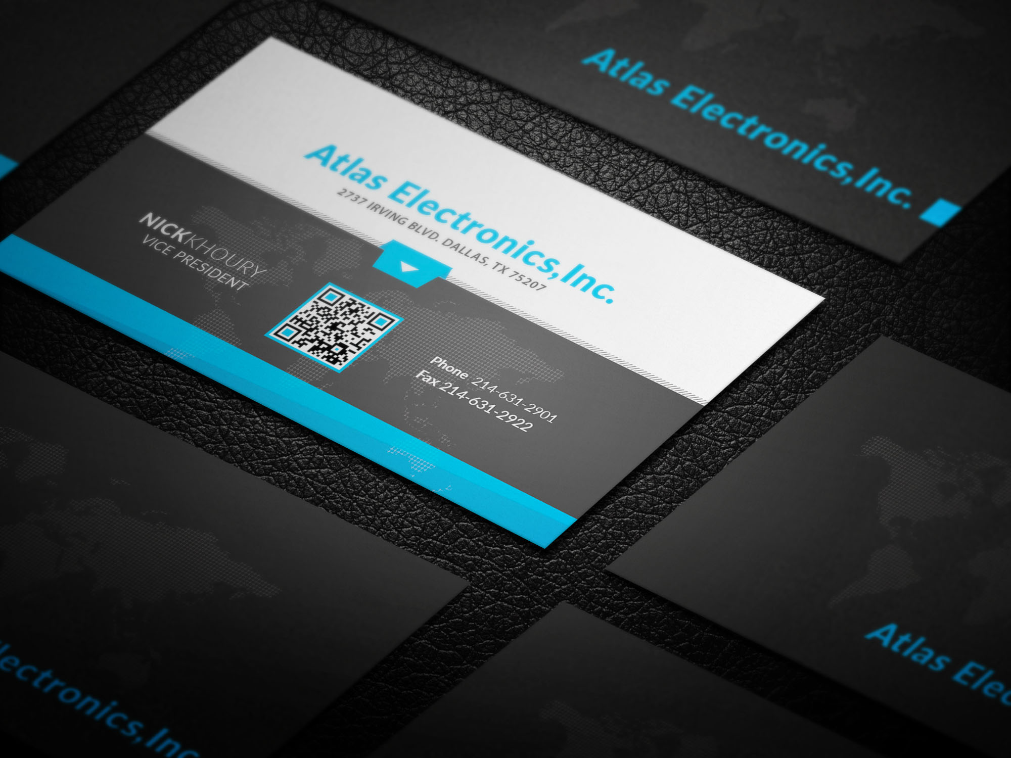 Business Card Design by SyncFuse™ Solutions for Atlas Electronics, Inc  | Design #11762961
