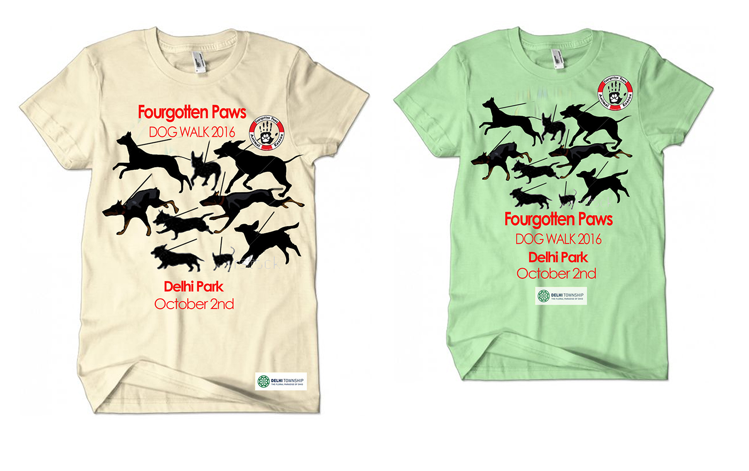 T-shirt Design by davem for Fourgotten Paws | Design #11818841