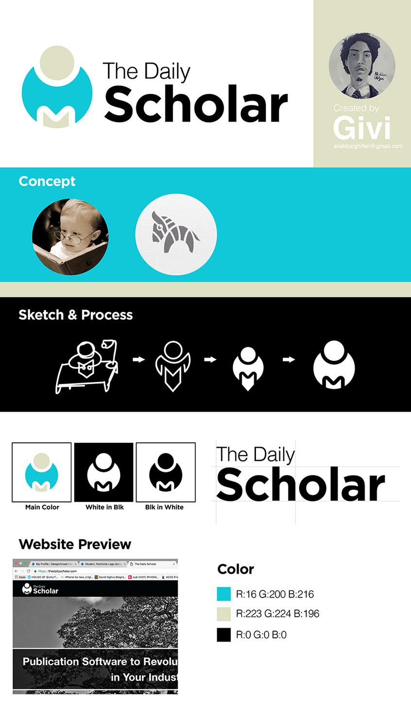 Logo-Design von Givi für The Daily Scholar | Design #11785033