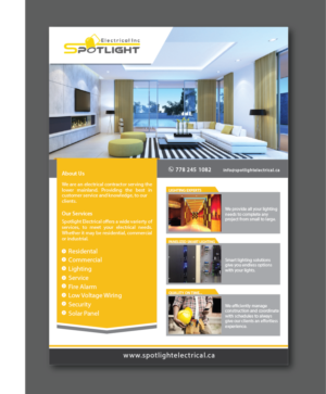 Flyer Design by alex989 for Spotlight Electrical Inc. | Design: #11777640