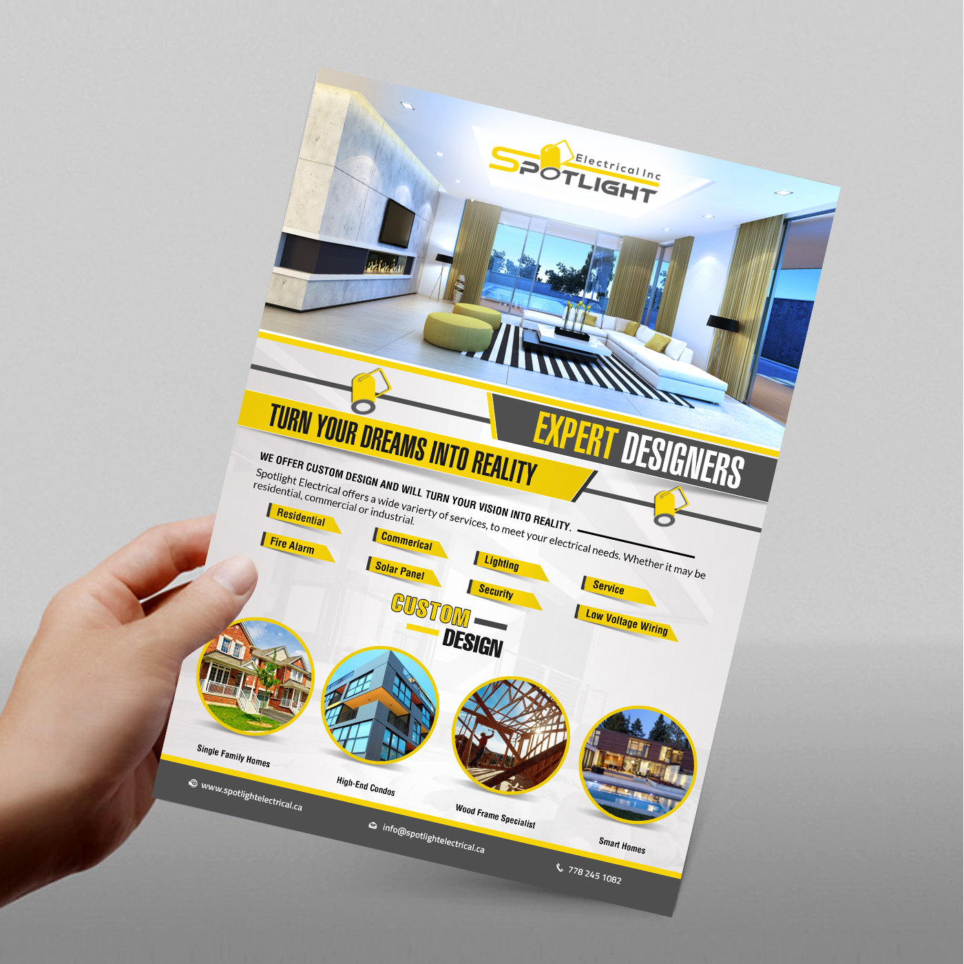 Flyer Design by debdesign for Spotlight Electrical Inc. | Design #11788268