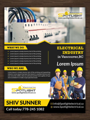 Flyer Design by creative.bugs for Spotlight Electrical Inc. | Design: #11765282