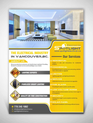 Flyer Design by creative.bugs for Spotlight Electrical Inc. | Design: #11776259