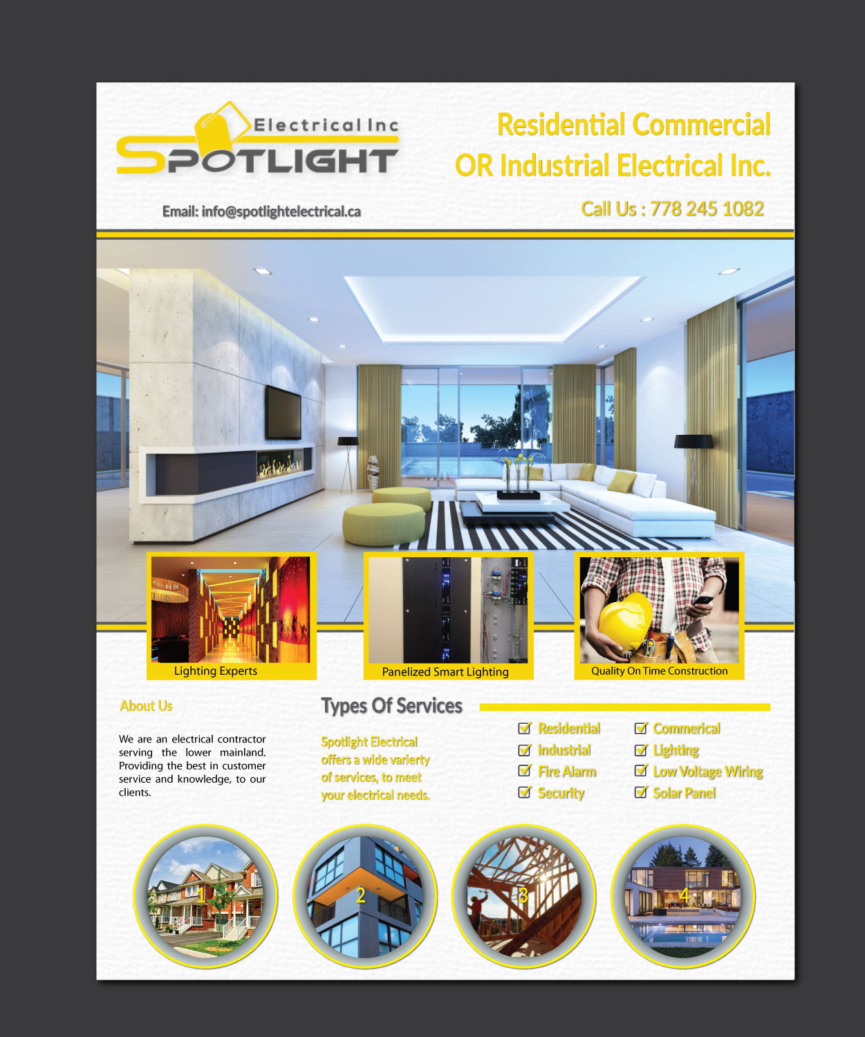 Flyer Design by meet007 for Spotlight Electrical Inc. | Design #11773613