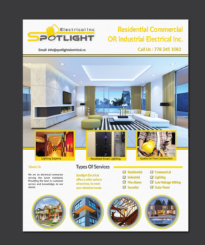 Flyer Design by meet007 for Spotlight Electrical Inc. | Design: #11773613
