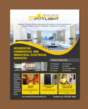 Flyer Design by meet007 for Spotlight Electrical Inc. | Design: #11780898