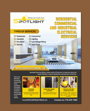 Flyer Design by meet007 for Spotlight Electrical Inc. | Design: #11781488
