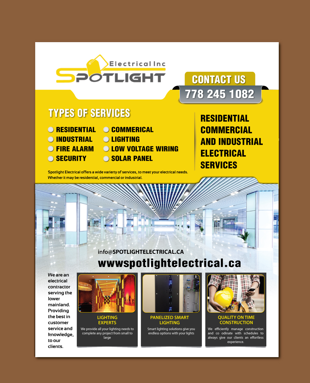 Flyer Design by meet007 for Spotlight Electrical Inc. | Design #11783357