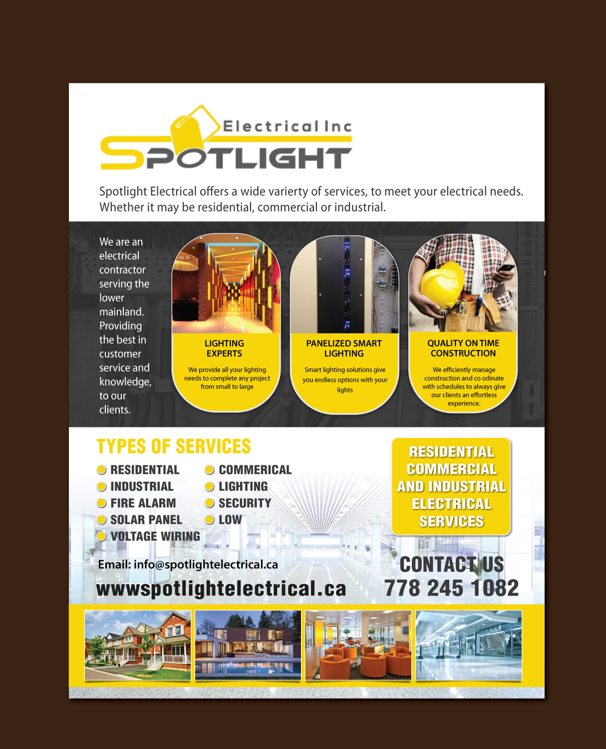 Flyer Design by meet007 for Spotlight Electrical Inc. | Design #11783765