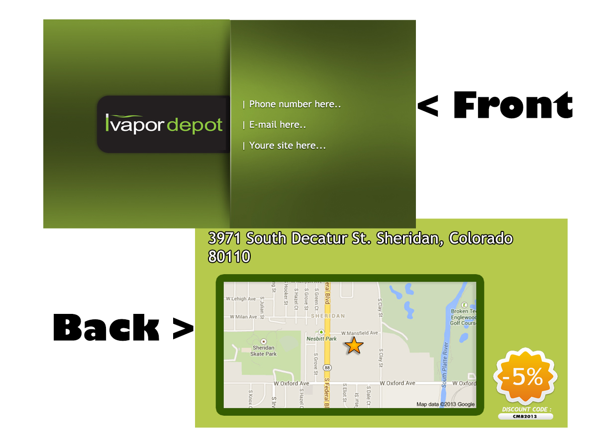 Business Card Design by  Radoi Florin for IVapor Depot | Design #2352919