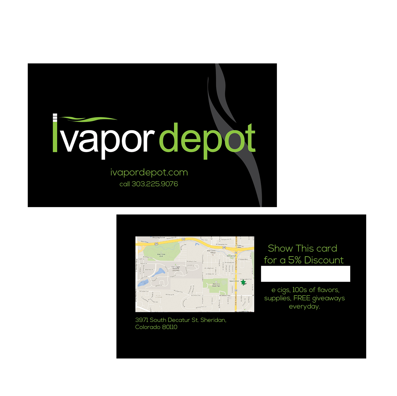 Business Card Design by IGlowCreationz for IVapor Depot | Design: #2352925