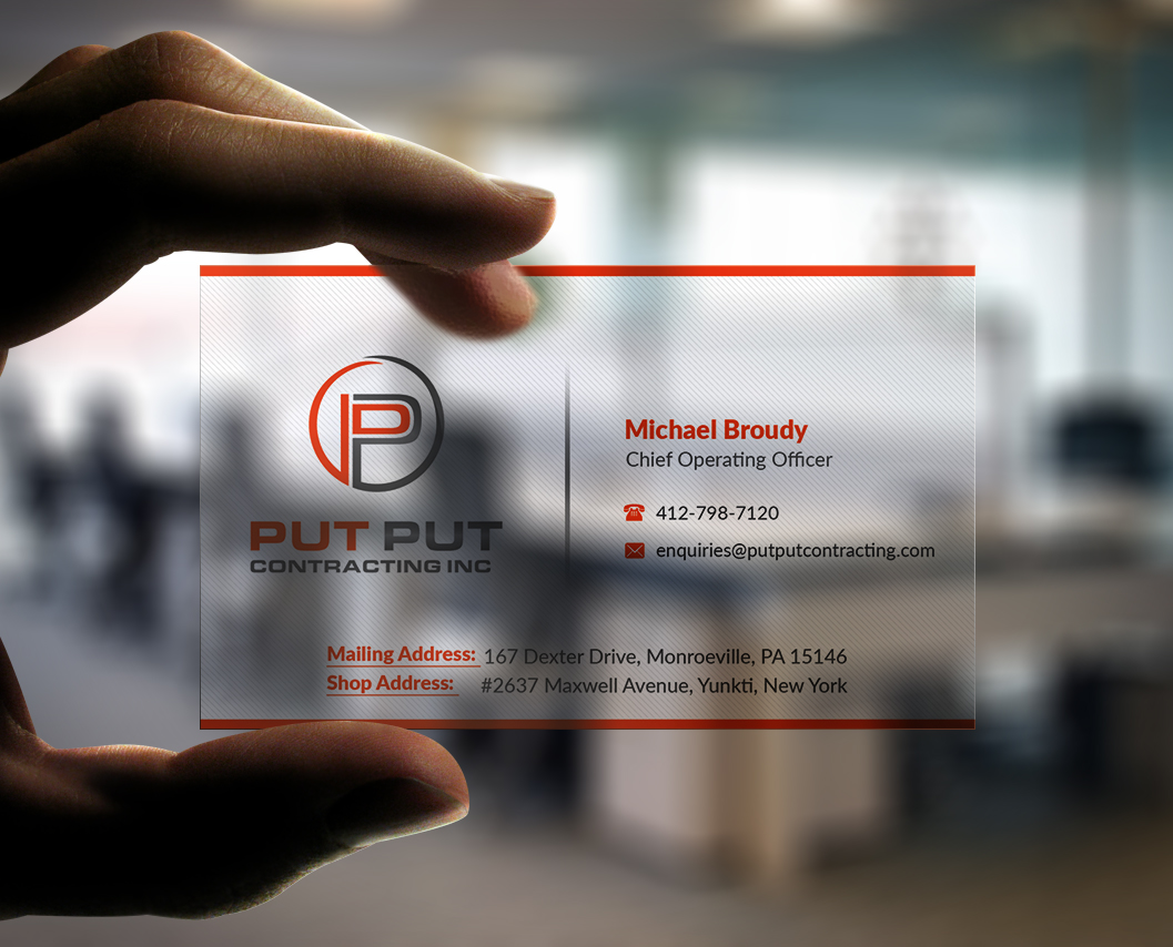 Business Card Design by Pointless Pixels India for Put Put Contracting Inc | Design #11764881