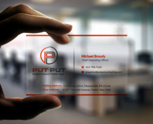 Business Card Design by Pointless Pixels India for Put Put Contracting Inc | Design: #11764881