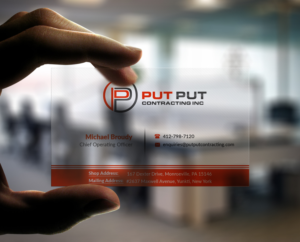 Business Card Design by Pointless Pixels India for Put Put Contracting Inc | Design: #11765103