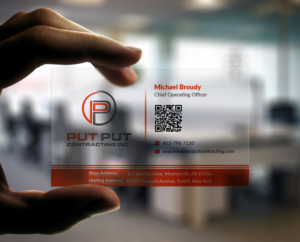 Business Card Design by Pointless Pixels India for Put Put Contracting Inc | Design: #11765138