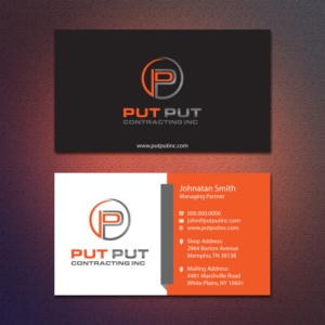 Business Card Design by Dezero for Put Put Contracting Inc | Design: #11771475