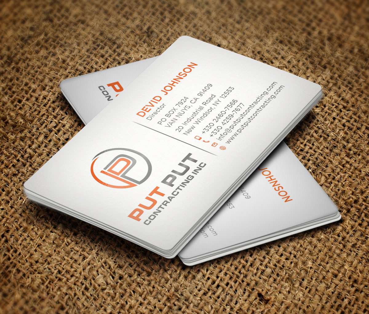 Design de Carte de Visite par Verified artistry (Design garden) pour Put Put Contracting Inc | Design #11764086