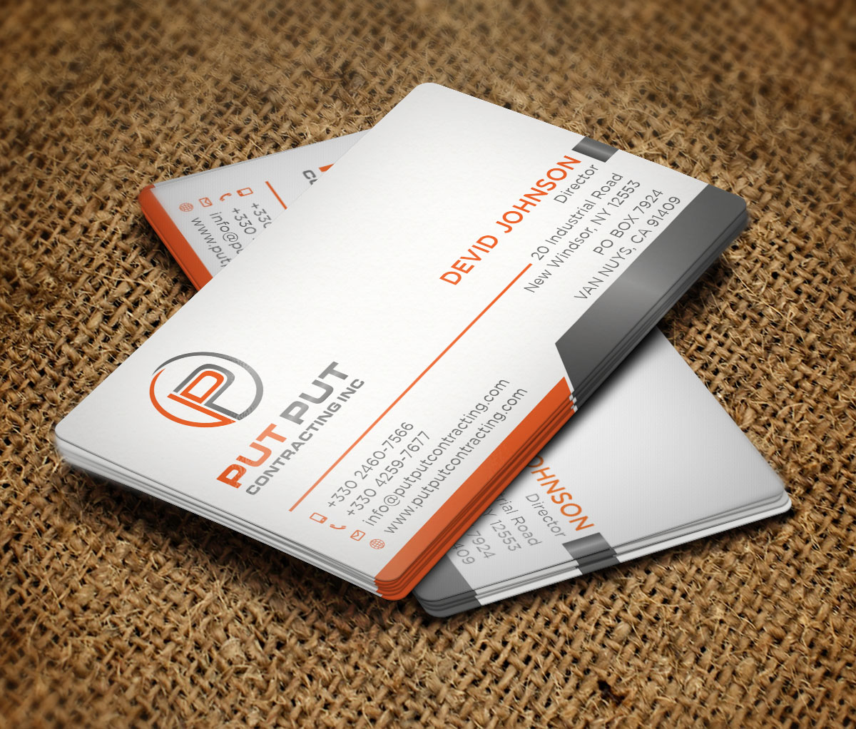 Business Card Design by Verified artistry (Design garden) for Put Put Contracting Inc | Design #11764088