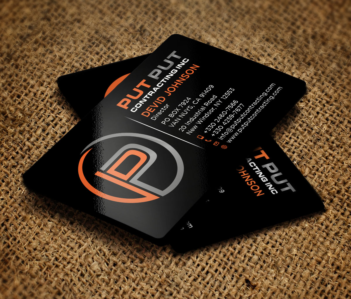 Visitenkarten-Design von Verified artistry (Design garden) für Put Put Contracting Inc | Design #11764089