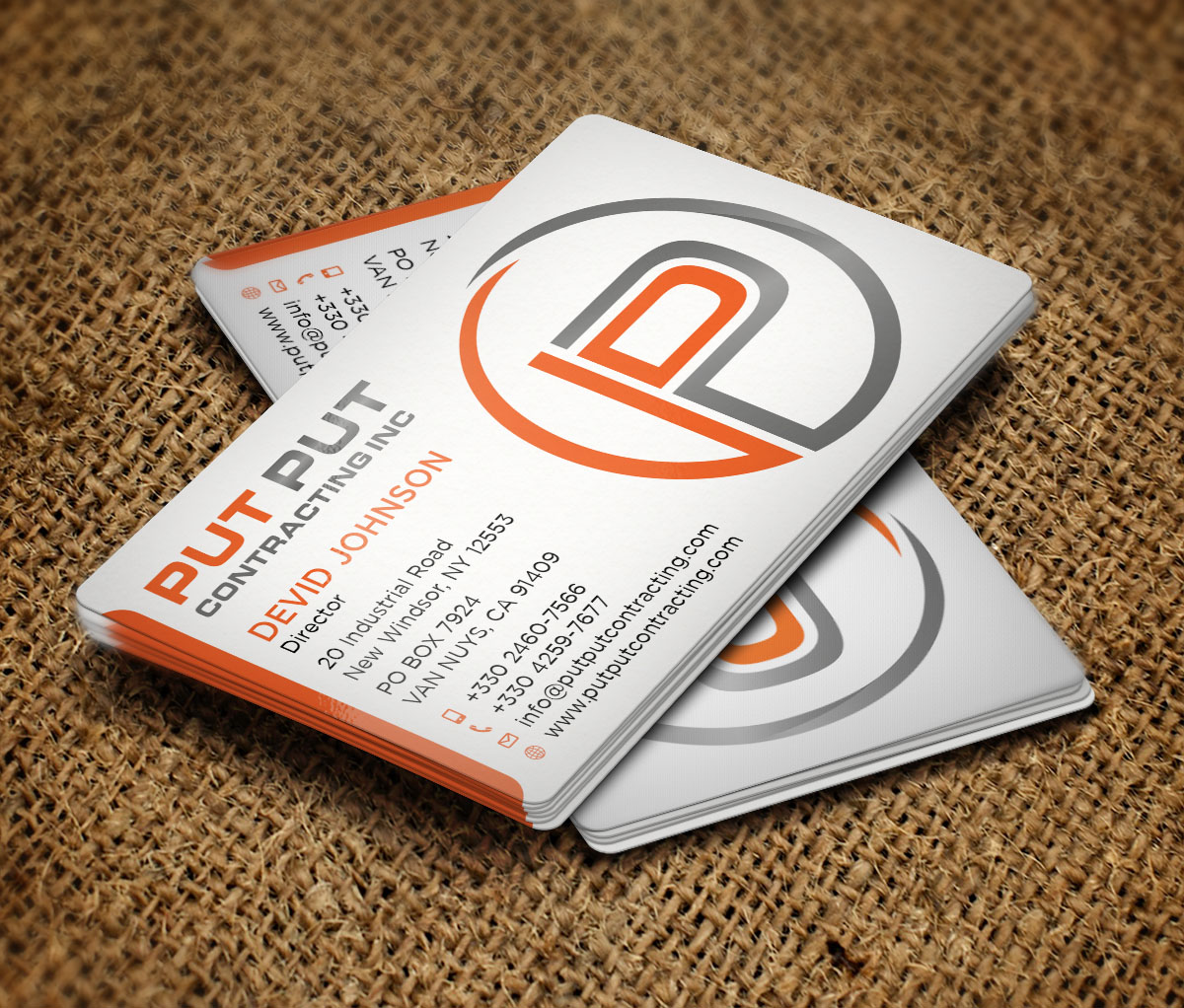 Design de Carte de Visite par Verified artistry (Design garden) pour Put Put Contracting Inc | Design #11764092