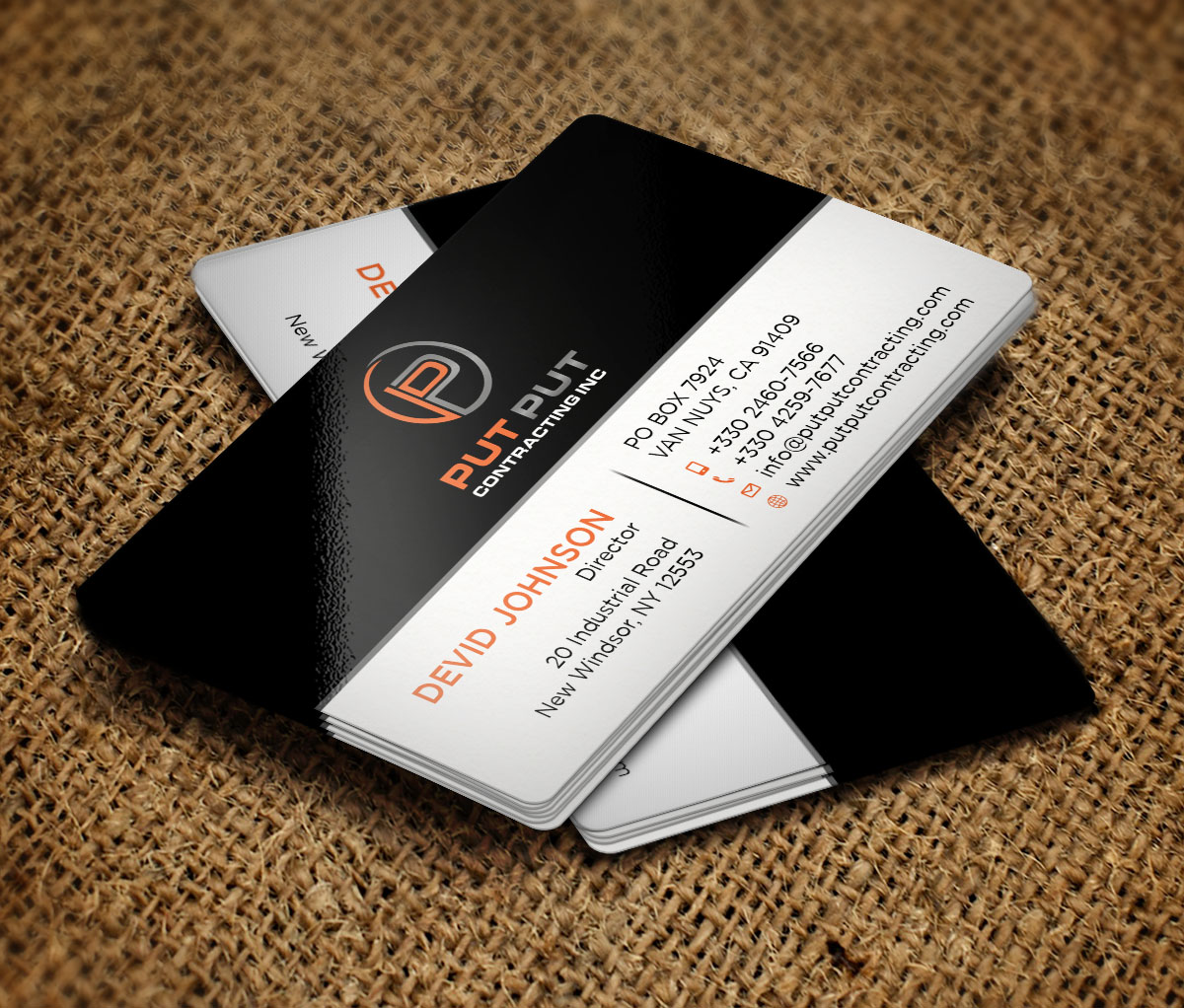 Business Card Design by Verified artistry (Design garden) for Put Put Contracting Inc | Design #11764093