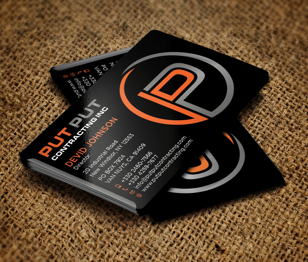Design de Carte de Visite par Verified artistry (Design garden) pour Put Put Contracting Inc | Design #11764094