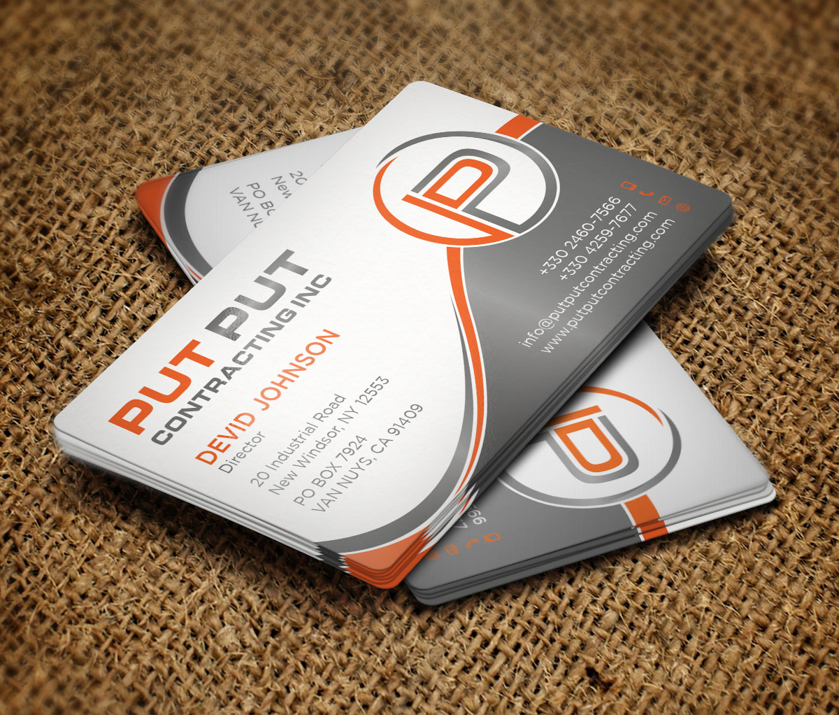 Design de Carte de Visite par Verified artistry (Design garden) pour Put Put Contracting Inc | Design #11764095