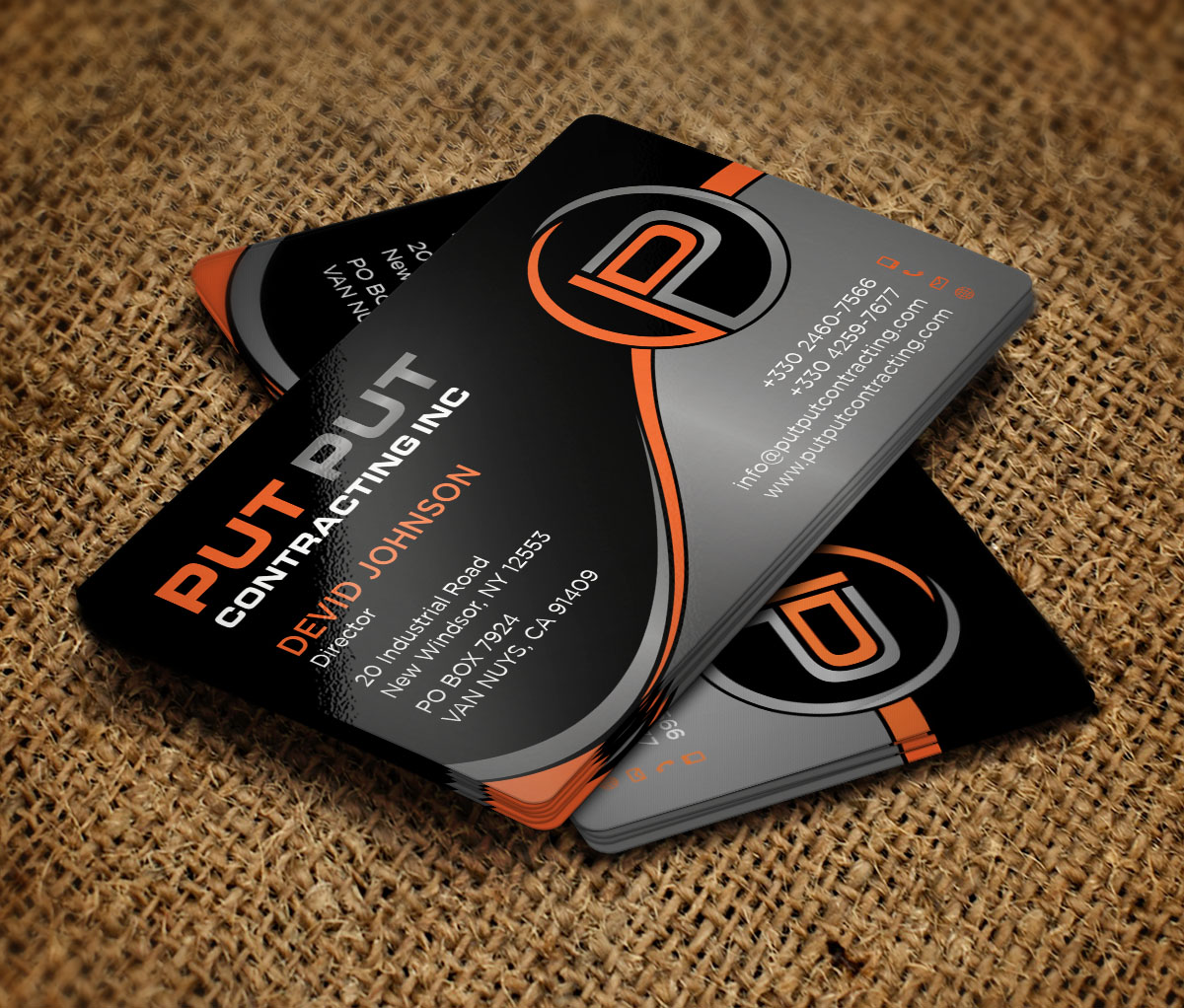 Business Card Design by Verified artistry (Design garden) for Put Put Contracting Inc | Design #11764096
