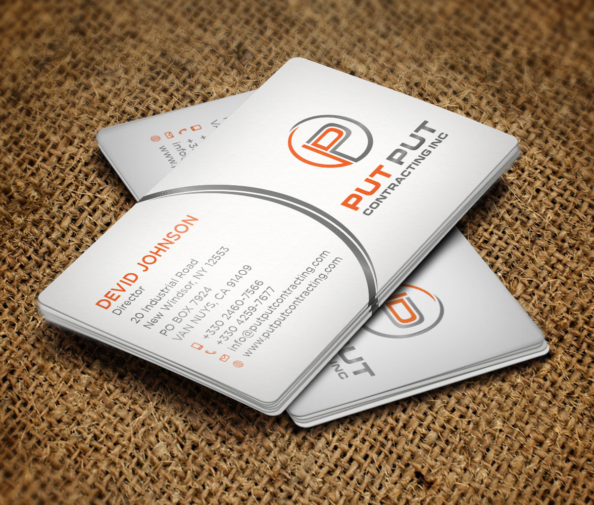 Business Card Design by Verified artistry (Design garden) for Put Put Contracting Inc | Design #11764098